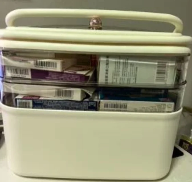 Rmier Small Size Multi-layer Portable Medicine Cabinet Drawer Family Medicine Durable PP Plastic Storage Box