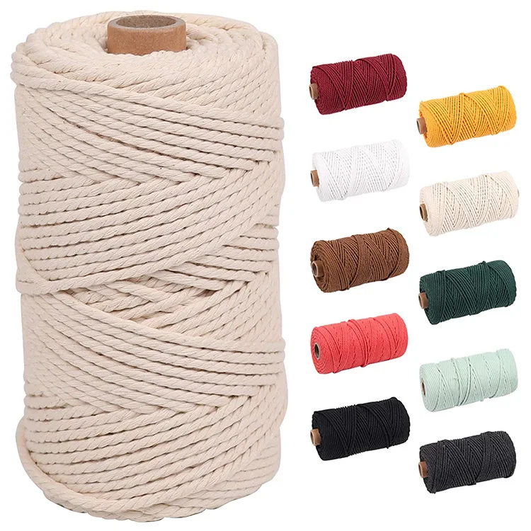 Macrame Round Cord Small Recycled Cotton Cords 3mm