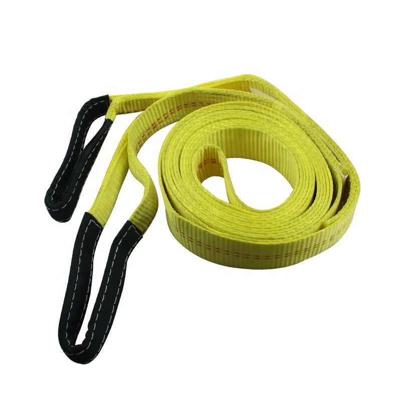 
75mm 3T Yellow Polyester Flat Webbing Lifting Sling 