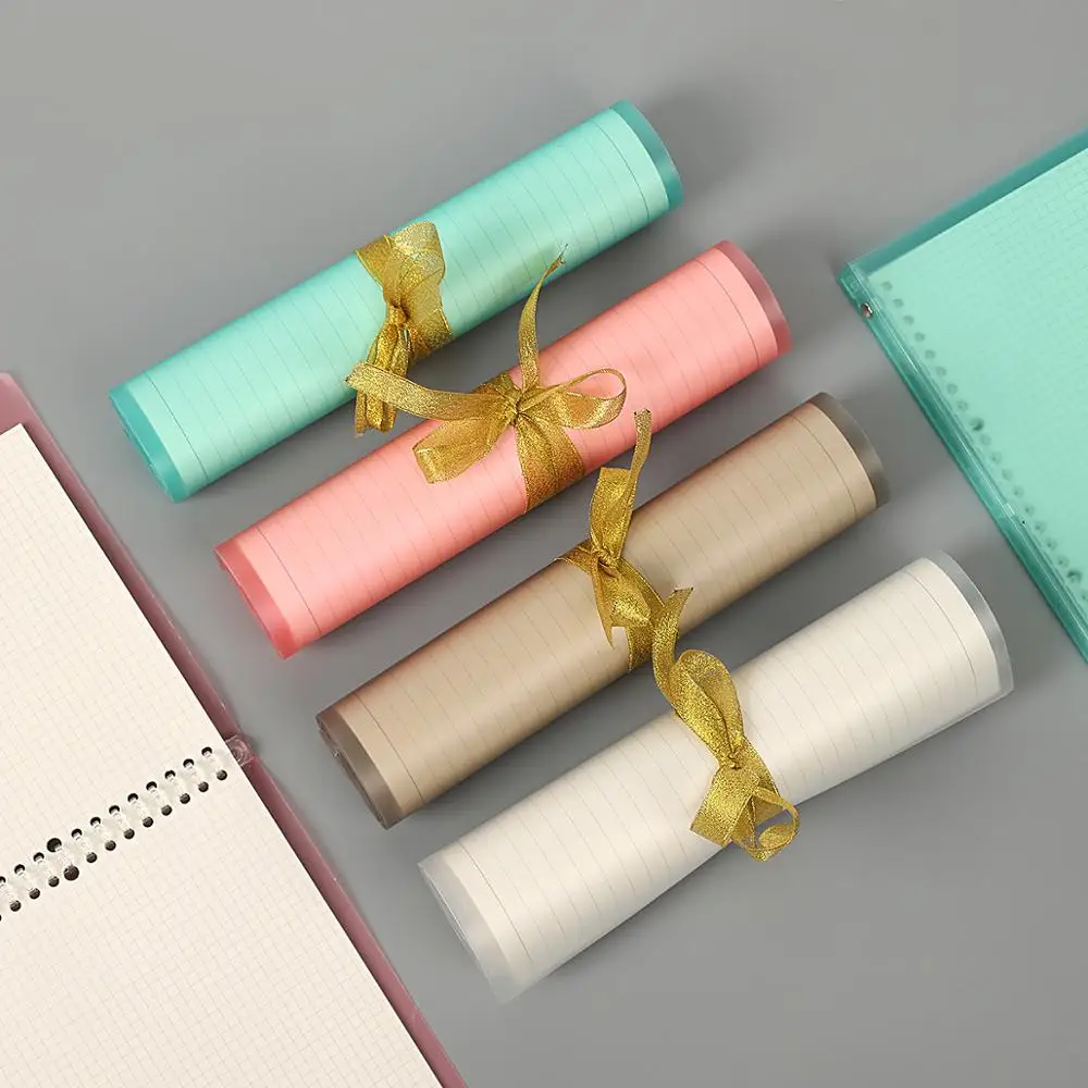 A5 easy to folder student notebook lightweight with PP cover waterproof 20 rings binder folder office journal