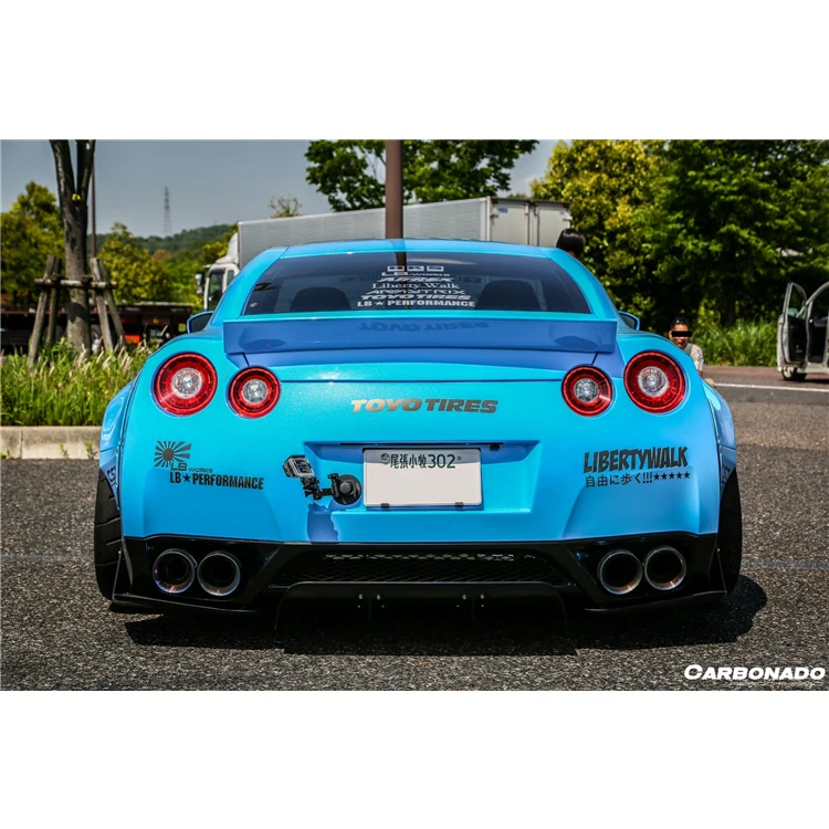 B Style Carbon Fiber Trunk Spoiler wing ForNissan GTR R35