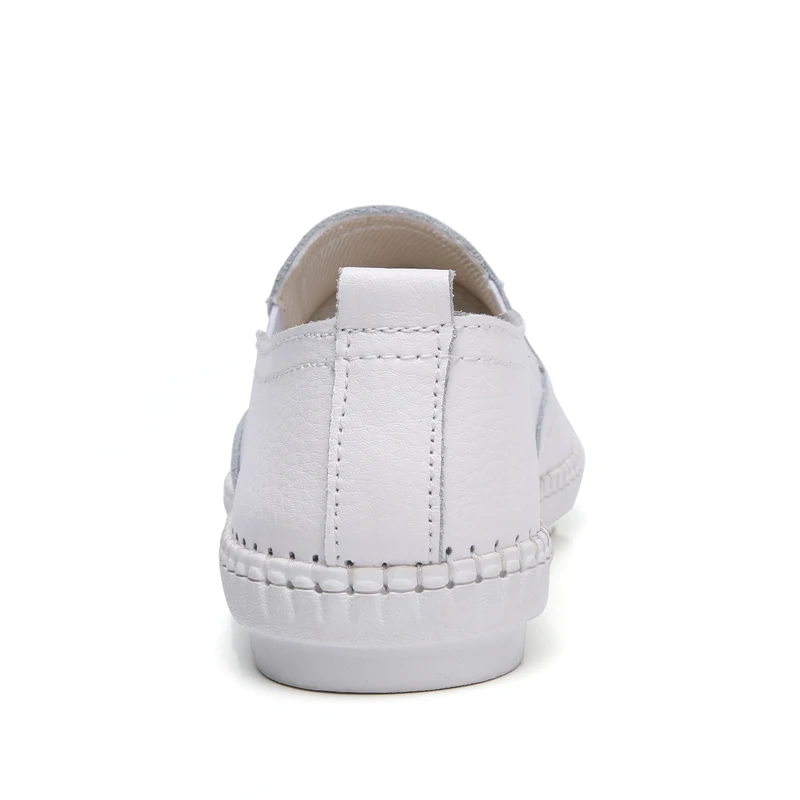 High quality OEM  handmade shoes flat casual shoes white genuine leather custom sneakers for women