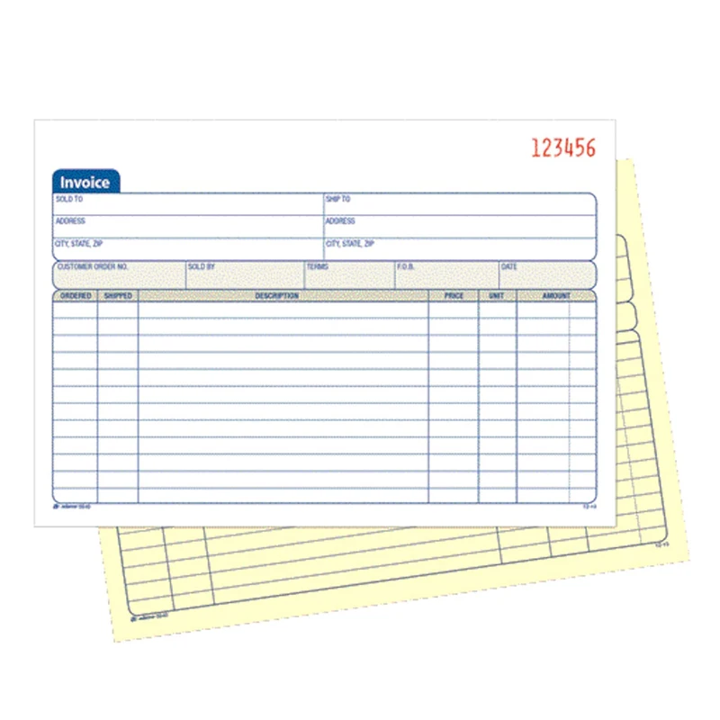 
Customized carbon paper invoice receipt record conforms to carbon-free coupons for commercial use paper invoice 