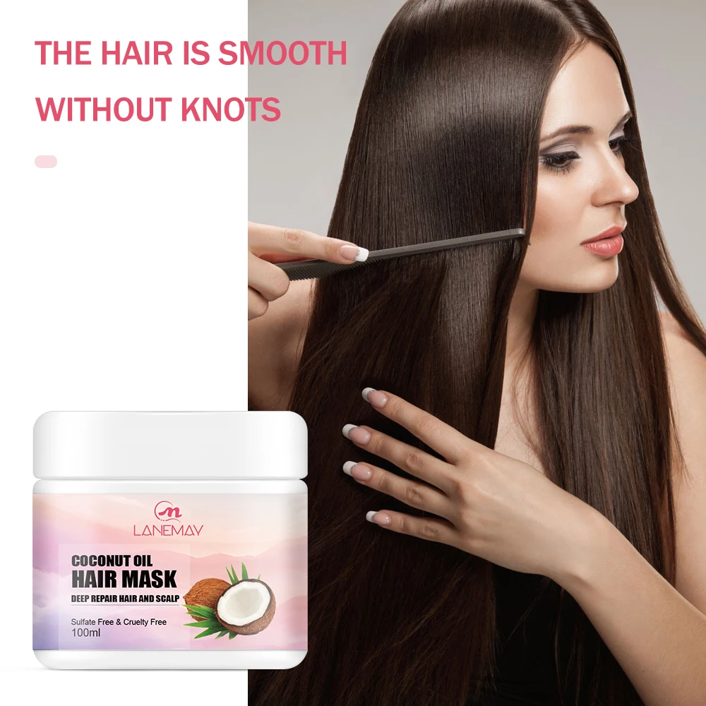 Hot Sales Private Label Organic Coconut Oil Hair Treatments Hair Mask For Natural Hair