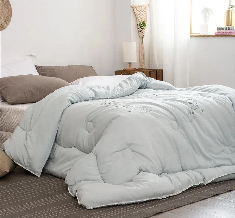 Wholesale Bedroom 100% Cotton Fiber Filling Soft Comforter Bedding Quilt