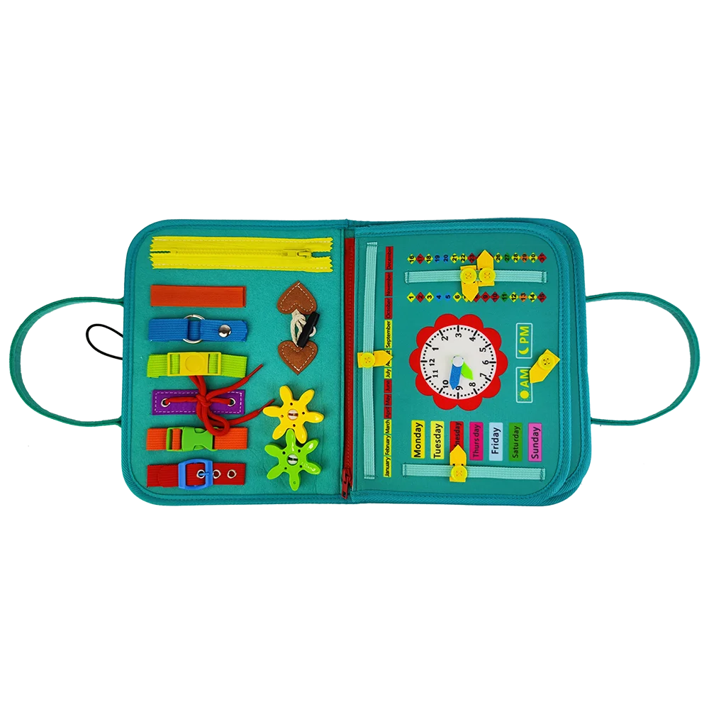 OEM Montessori Educational Toys Soft Felt Book Quiet Activity busy board for 1 2 3 4 5 6 Year Old