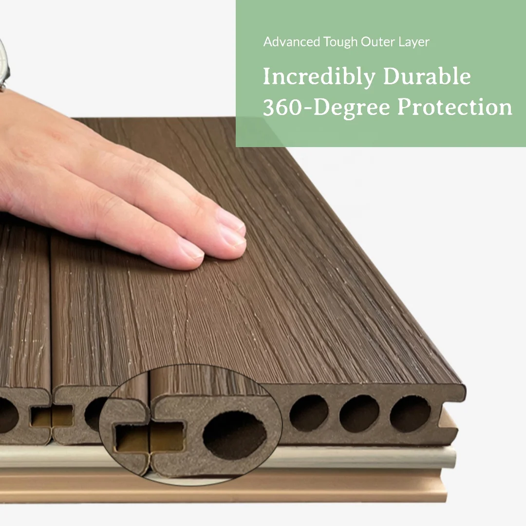 Moisture Resistant Protex Wooden WPC Flooring Decking for Privacy Pool