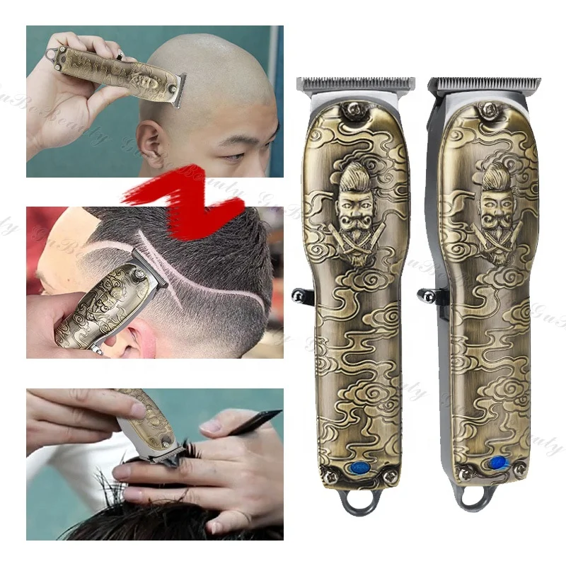 Gubebeauty gold set professional trimmer stainless blades rechargeable trimmer cordless hair trimmer for men with FCC
