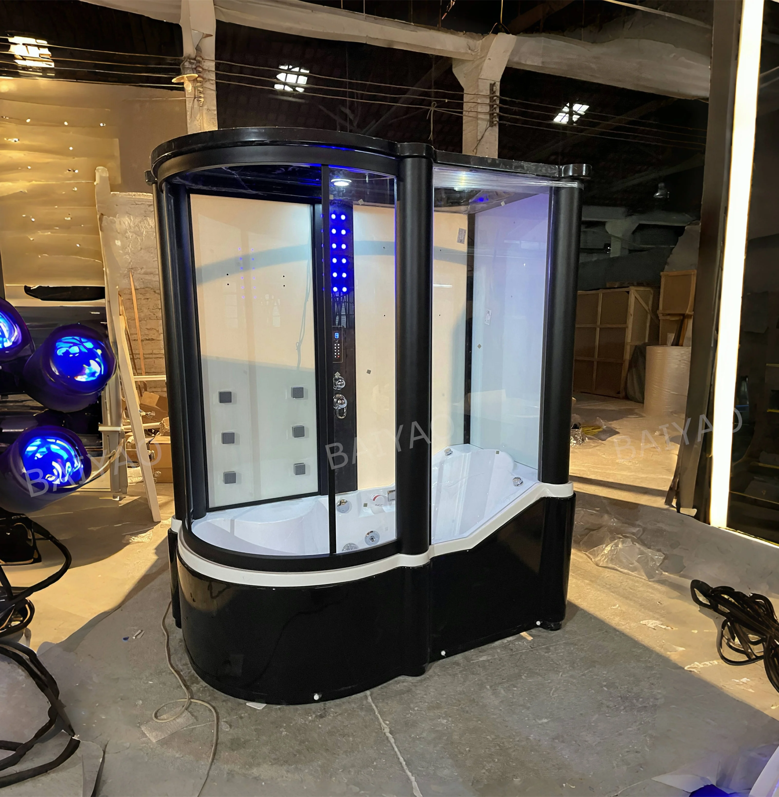 Designer Series Fashionable Prefab Portable Steam Room Shower Bathroom With Tempered Glass