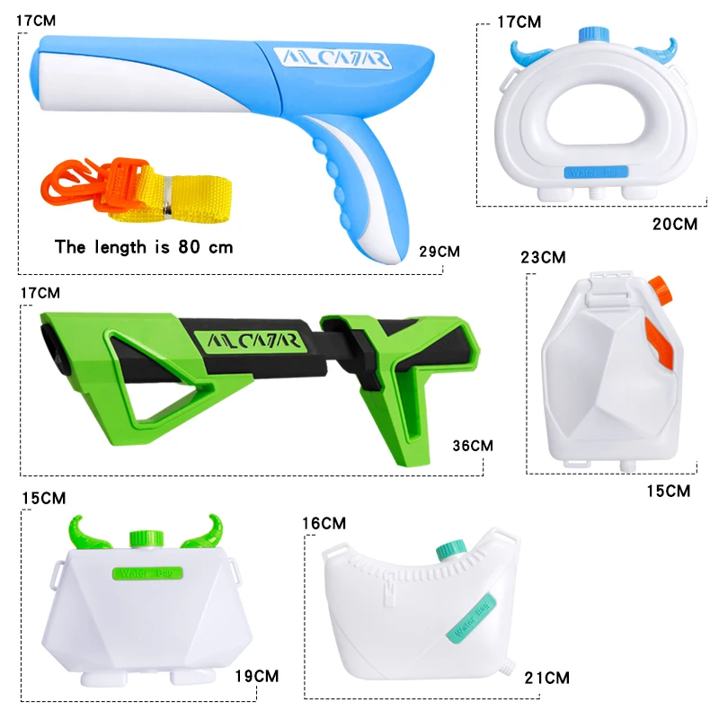 Kids funny summer toys powerful shooter lovely plastic toy backpack air pressure water gun toy smmning pool blaster shooter