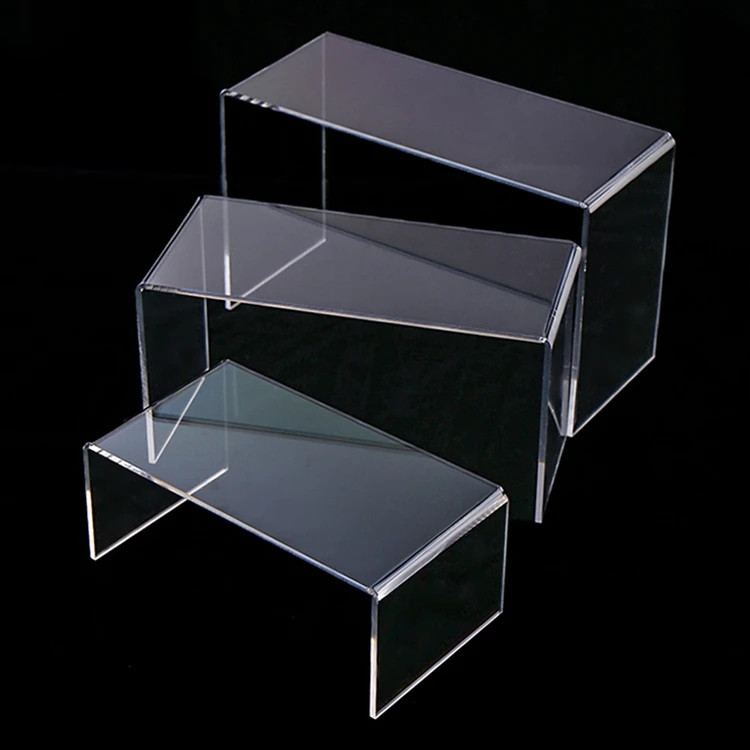 omg Clear acrylic Plexiglass products doll toy makeup display shelf laser cutting acrylic rack