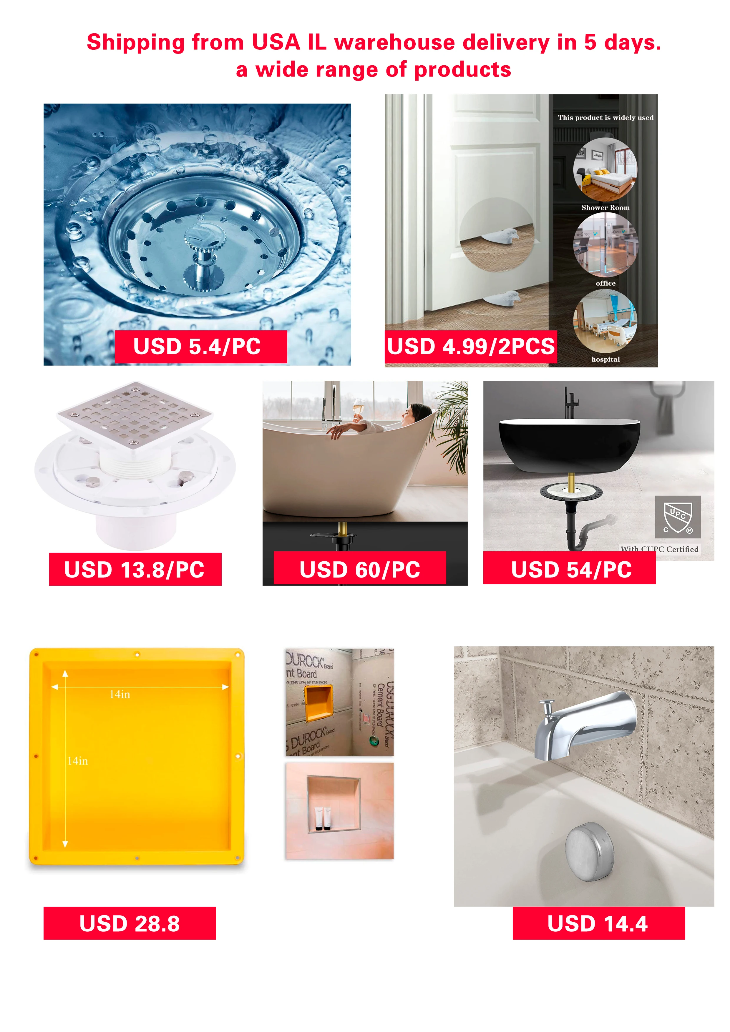 Uni-Green Square Drain Grate Replacement | Drain Cover | Shower Strainer Grid Mission Style (Matte Black)