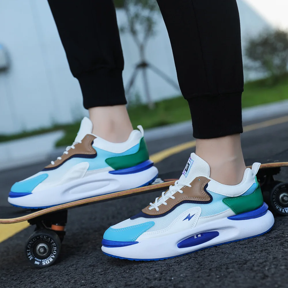 Wholesale Sport Sneaker Shoes Factory Comfortable Breathable and Durable Air Cushion Sport Running Shoes for Men