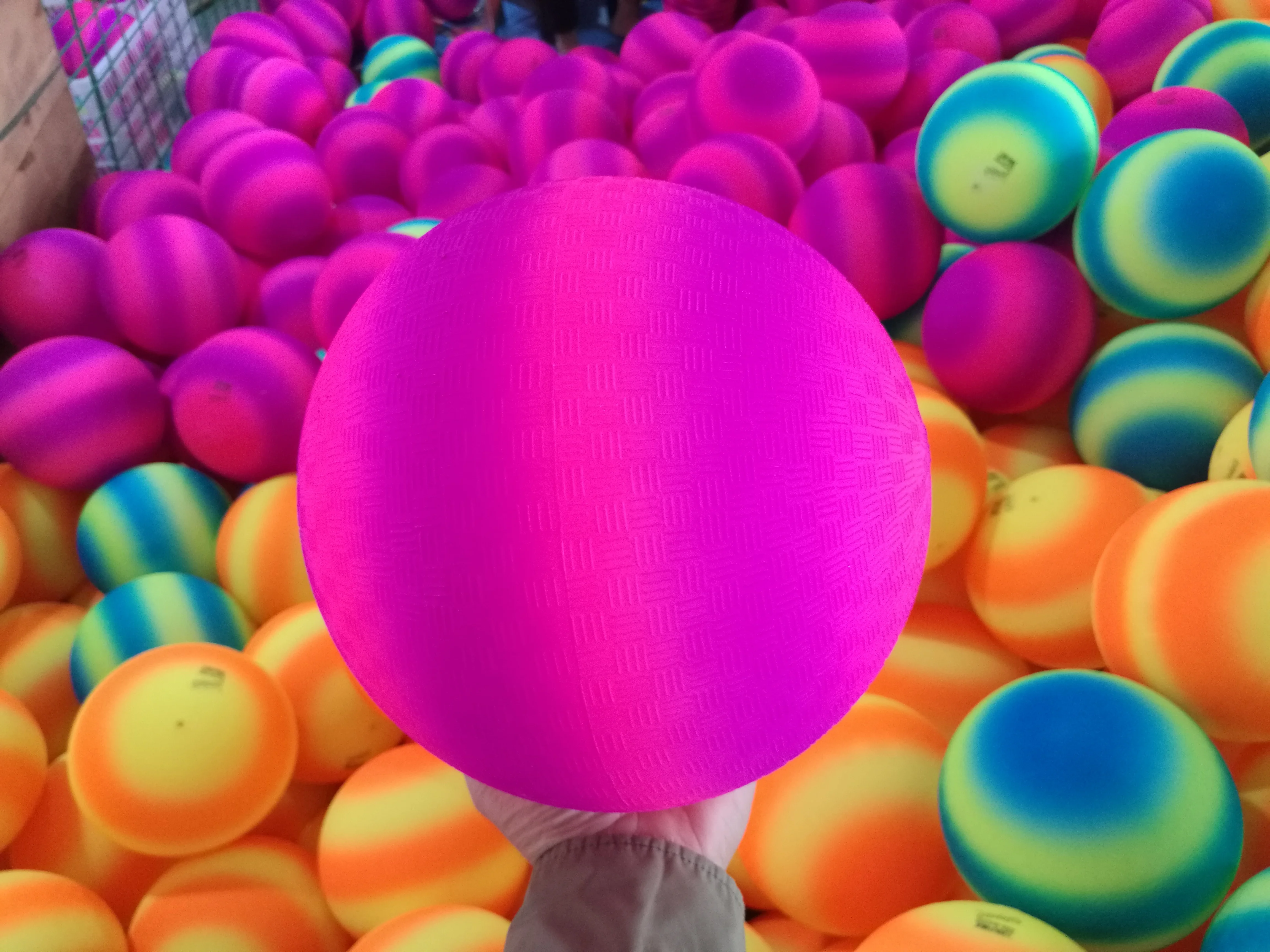 5 inch Inflatable Rainbow Playground Ball for Kids