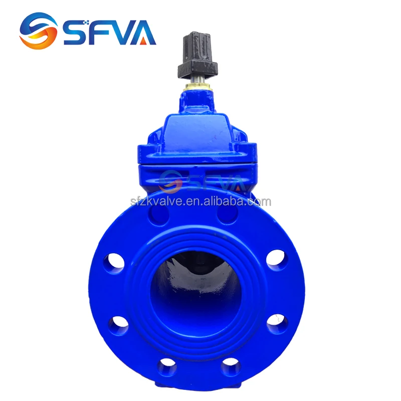 SFVA BRAND GOOD QUALITY cast iron resilient seat DIN3352 F5 DN100 PN25 gate valve