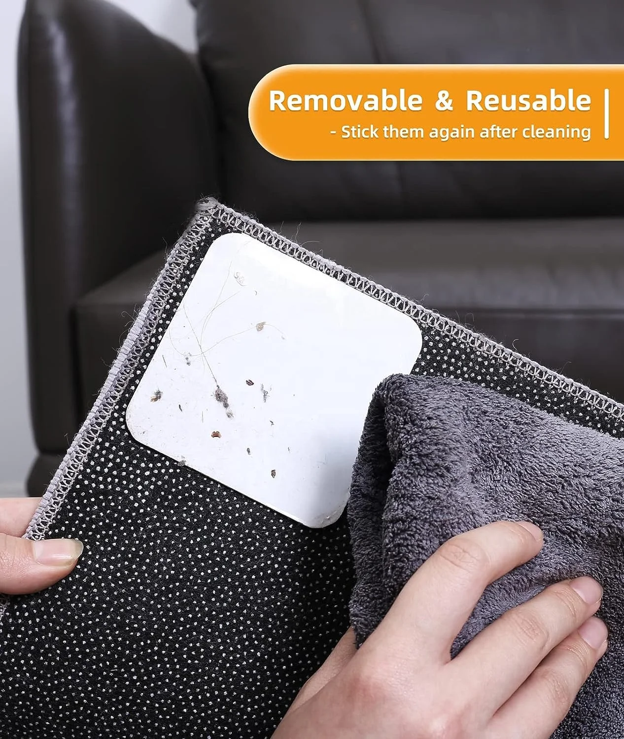 Double Sided Reusable Under Rug Carpet Tape Stickers Rug Anti Slip Grips for Area Rugs