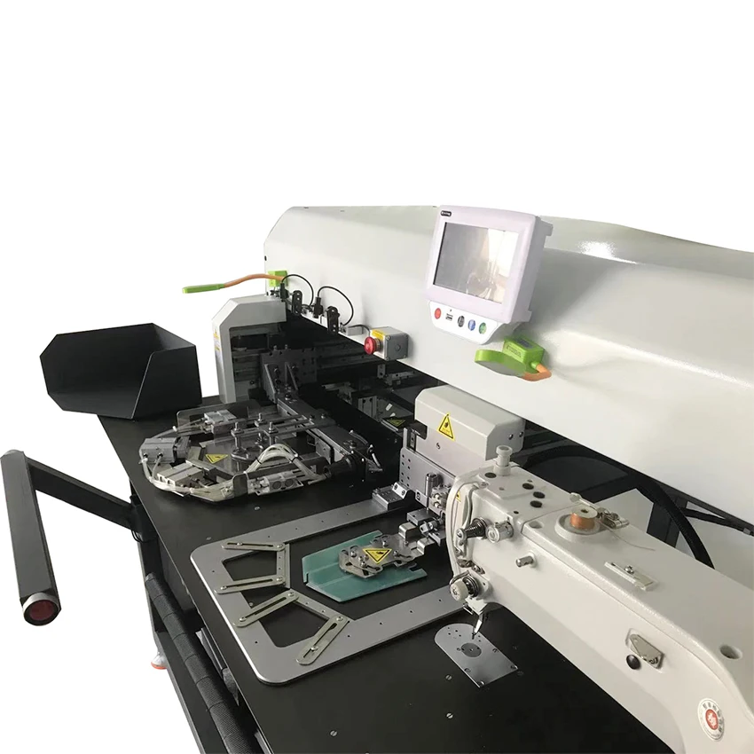 
A sewing machine that can fold jeans pocket automatically without ironing 