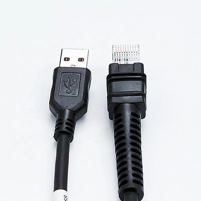SOTESIN 2m Barcode Scanner cable For Zebra LI3608-SR LI3678-SR DS3608-HP DS3678-DP 10P10C RJ45 to USB 1D 2D data cable