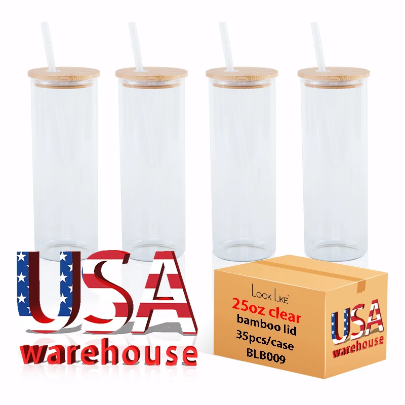Объемные пользовательские 160Z 20 Oz 25Oz красочные пузырьки холодного кофе прозрачные стеклянные тумбы с бамбуковыми крышками и соломинкой
