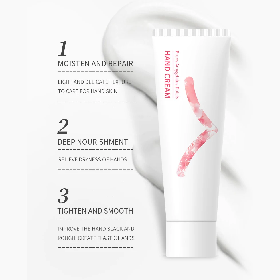 Wholesale Sweet almond cream girl easy exfoliating tender and smooth low MOQ hand cream