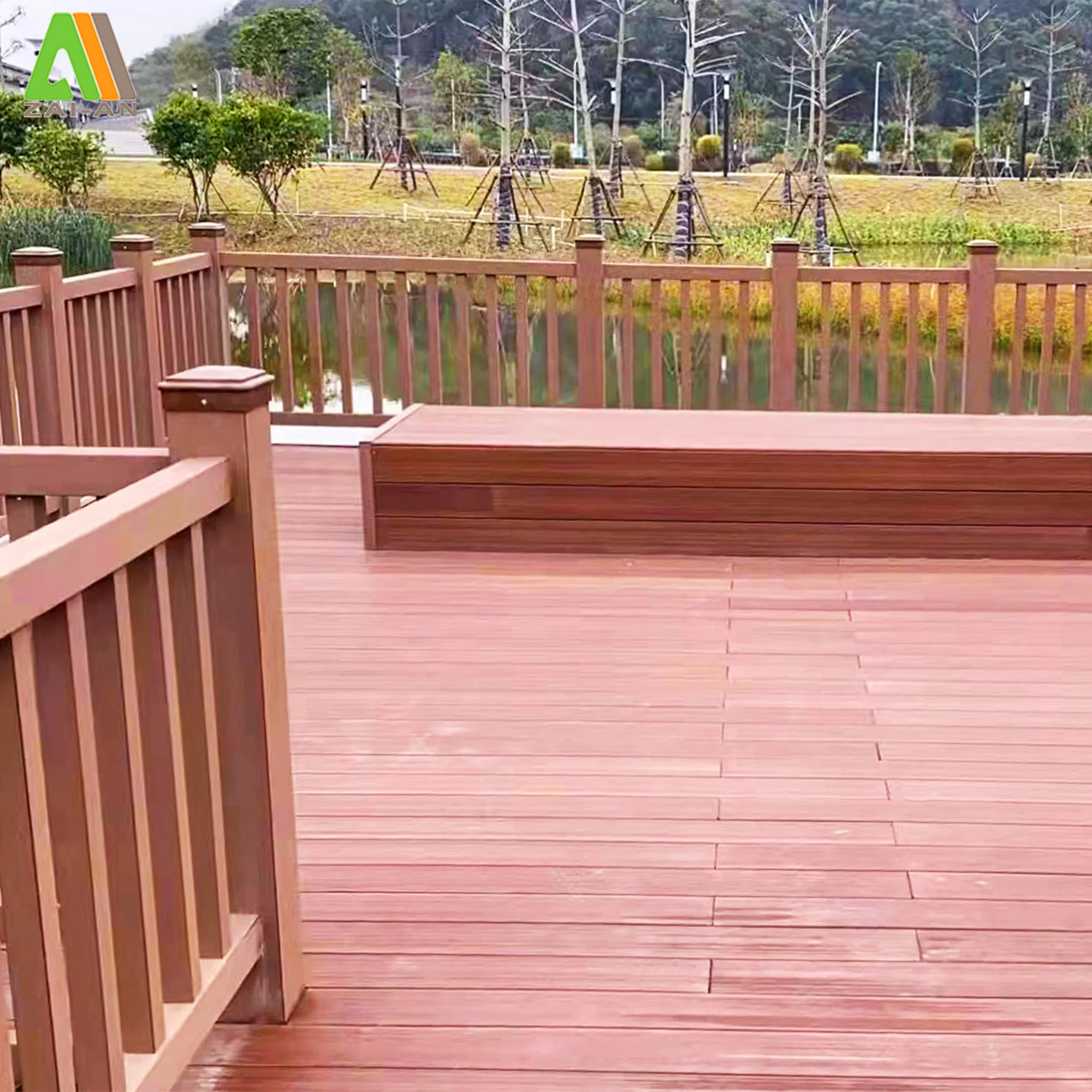 Factory manufacturer wood texture cracking resistant ASA co-extrusion pvc foam decking