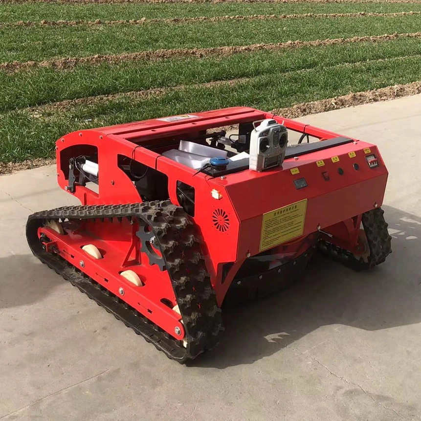 Remote Control Lawn Mower with Camera RC Crawler Slope Mowing Machine Tracked Radio Controlled Robotic Grass Cutter