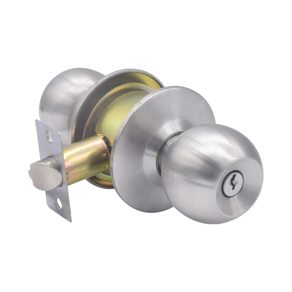 Safety Security Stainless Steel Aluminium Door Locks Factory Price Ball Cylinder Entrance Door Knob Lock