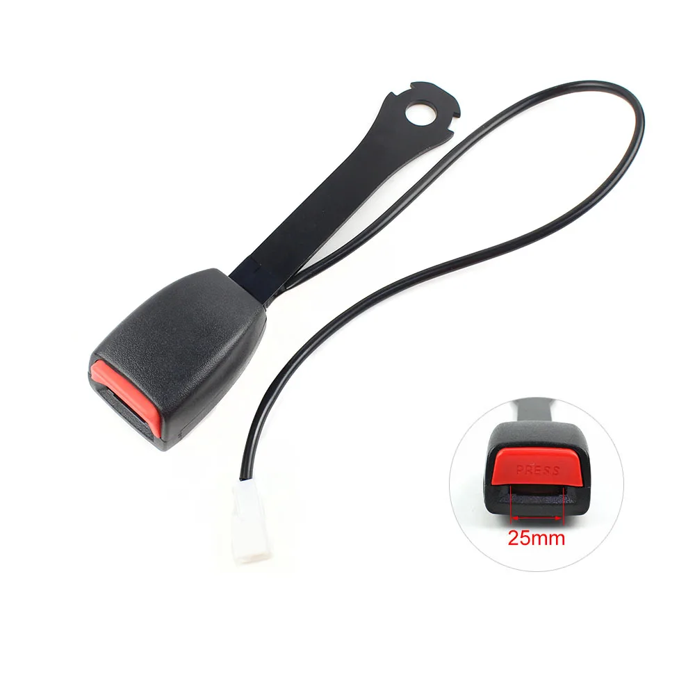 Universal Use Car Seat Belt Buckle with Wire Switch for 25mm Tongue Safety Belt Buckle