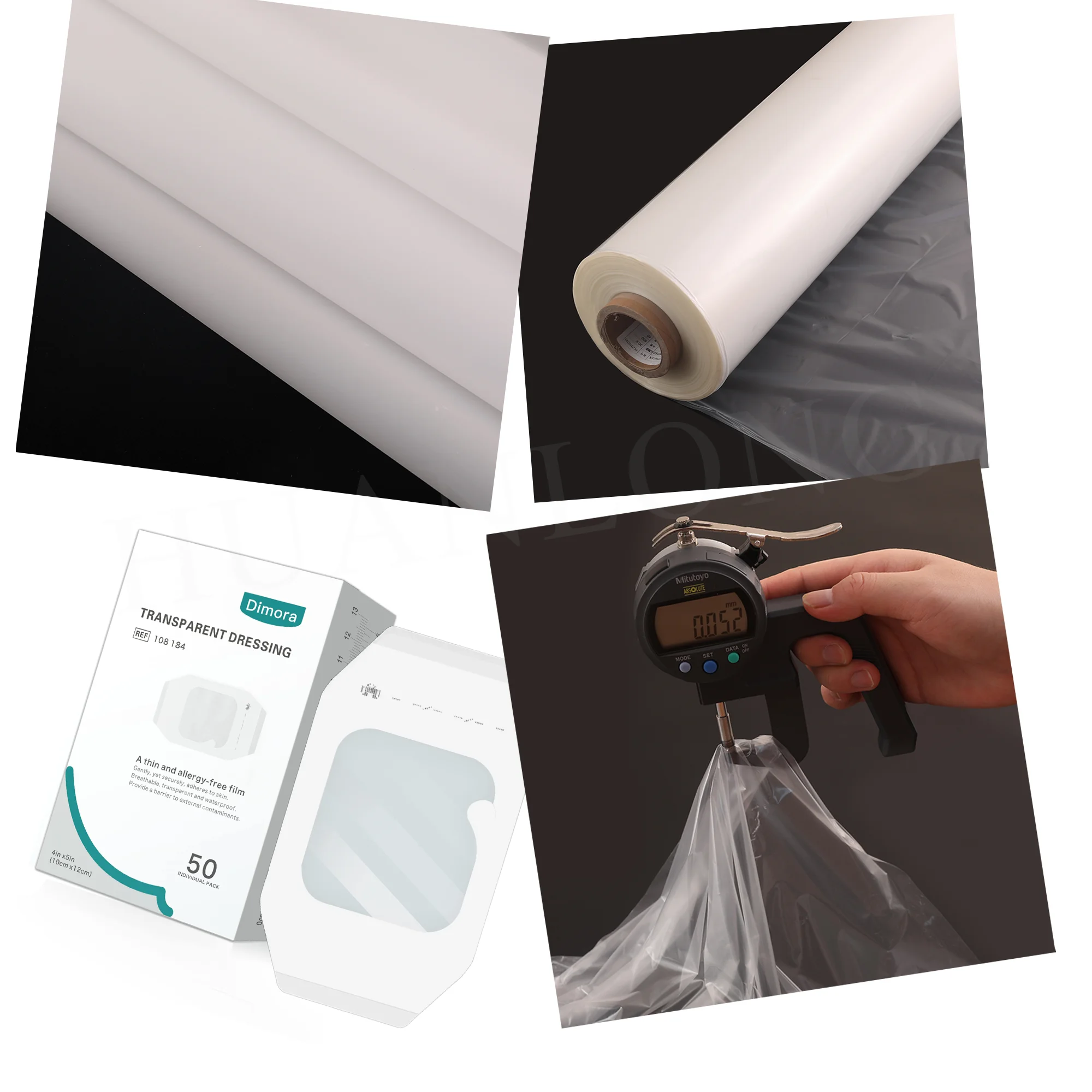 HUANLONG TPU Thermoplastic Polyurethane Tpu Elastic Nosewi Thermoforming TPU Film For Medical Tape