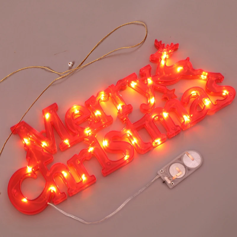 Christmas decoration lights interior party decoration lights merry christmas letters neon lights