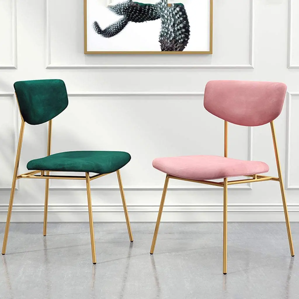 Luxury Nordic Velvet Customized Dining Room Restaurant Furniture Stainless Steel Dining Chair Home Furniture Modern