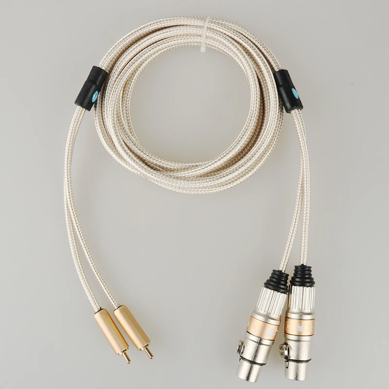 2 XLR Женский аудио разъем для мужчин Conector RCA студии запись микрофонный кабель