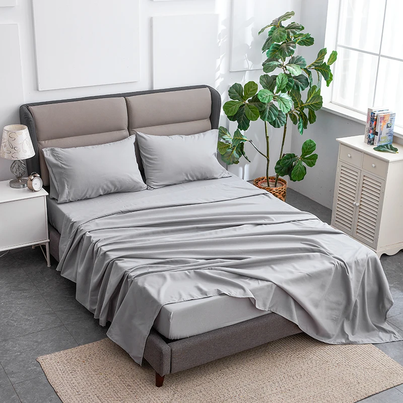 3 4 6 8 Pcs Soft 1800 Thread Count King Size Microfibrer Bed Sheet Fitted Bed Set for Home