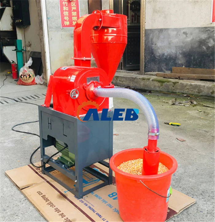 high efficiency multifunctional grain crusher/automatic feeding corn soybean and wheat feed crushing machine