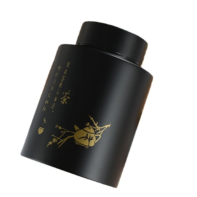 Factory Luxury Round Tea Vintage Tin Can With Airtight Double Lid For Sugar Coffee Tea Packaging