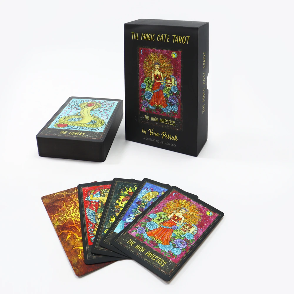 Best selling factory custom printing oracle gold foil deck high quality board game cards with rigid box