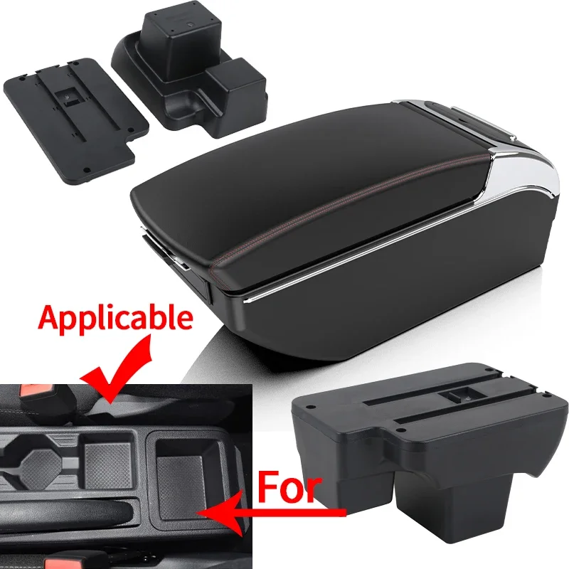 For Volkswagen Polo Armrest box For VW Polo Car Armrest Dedicated Retrofit 2020-2024 Storage Box Retrofit parts Car Accessories