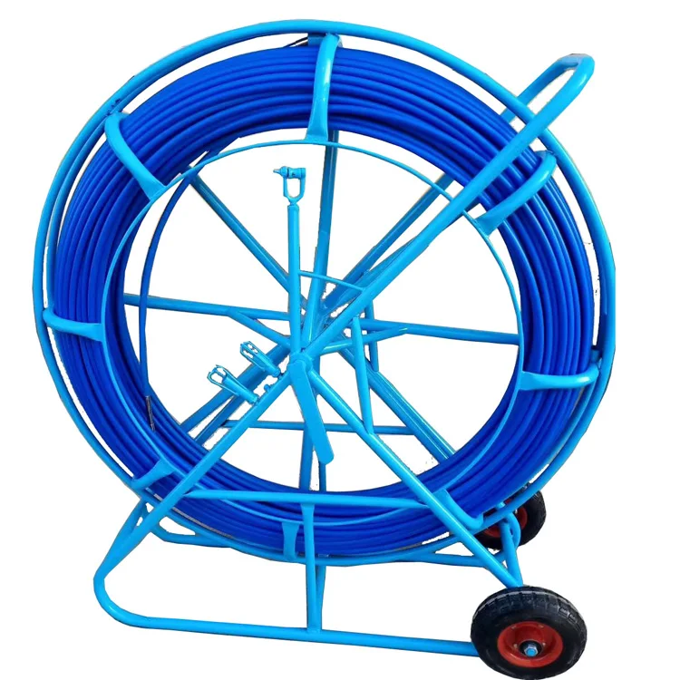18mm Duct Rodder Cable Pull Rod Electrical Cable Conduit Snake Rod 50m Fiberglass Steel Wire Duct Rodder