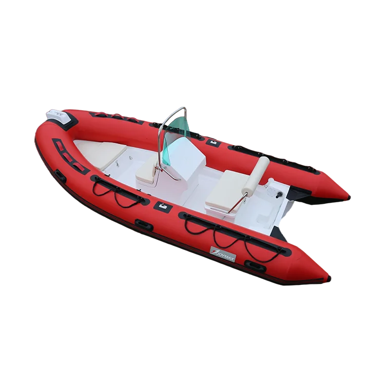 hypalon material fiberglass hull inflatable fishing cabin 420 rib boat for sale