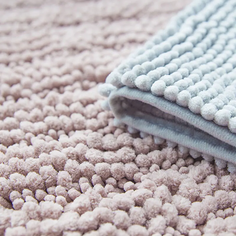 
Hot Selling Good Feedback Bathroom Carpet Non-Slip Chenille Bath Mat 