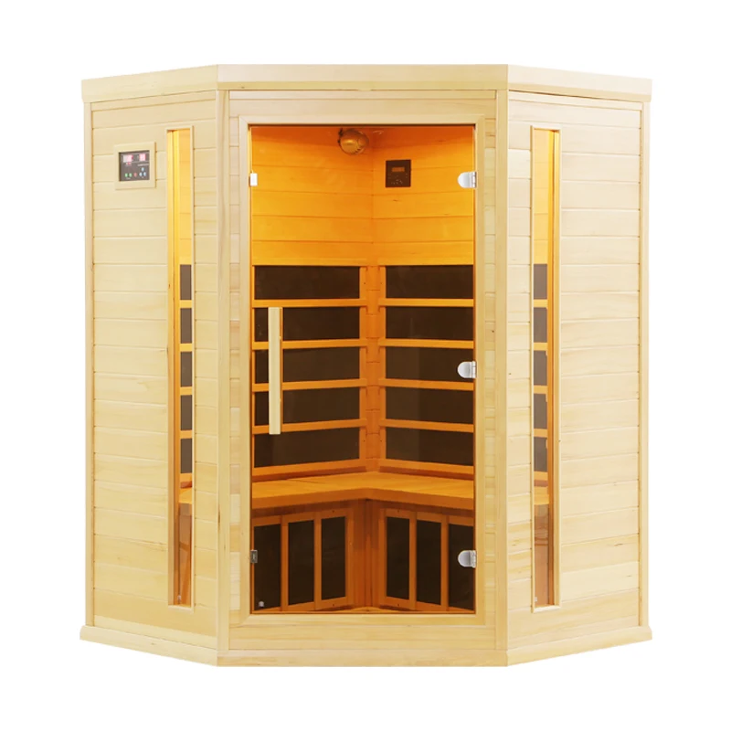 4-6 Person Use Wooden Sauna Carbon Heater Far Infrared Indoor Sauna with Fiber Carbon Plate
