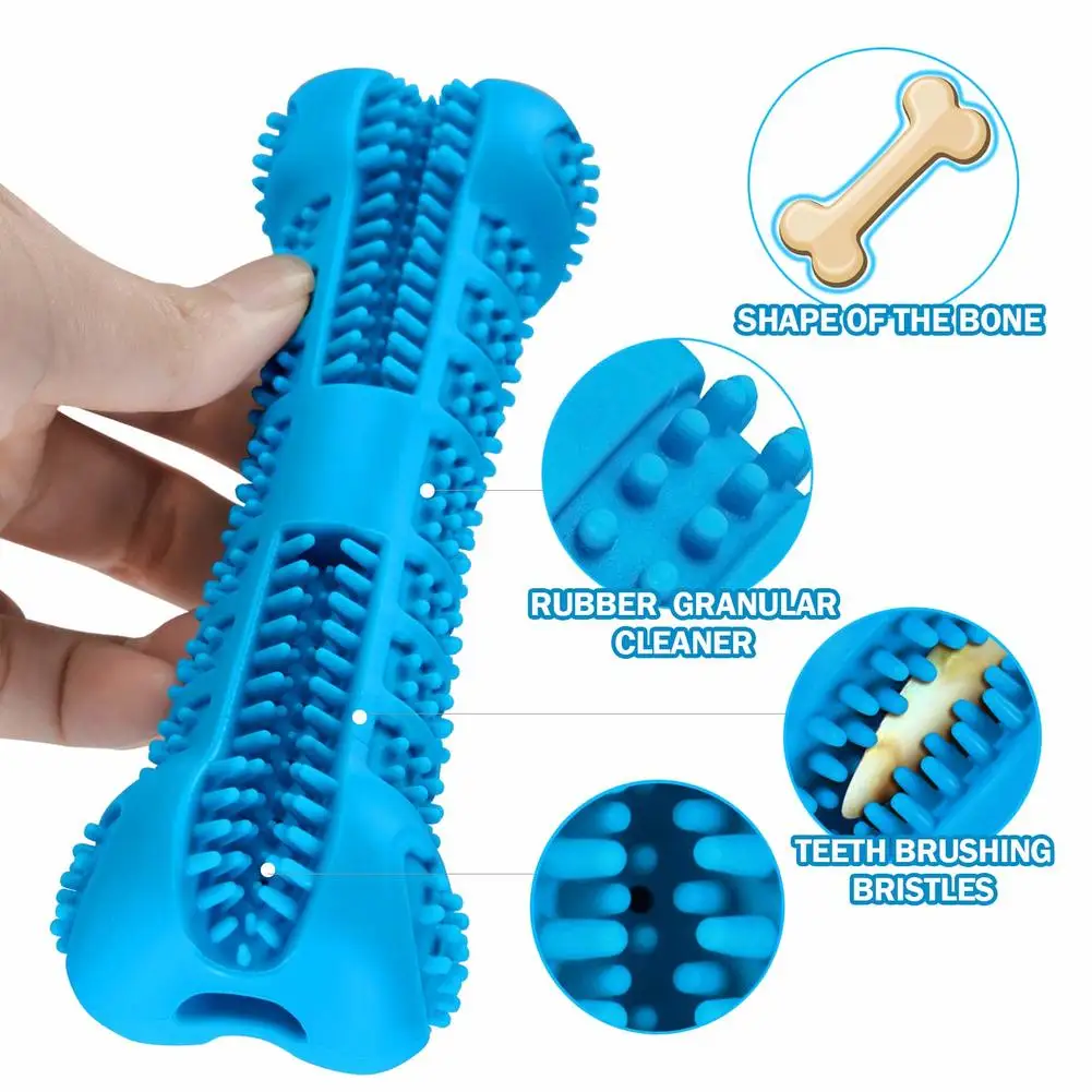 Dog Chew Toy Toothbrush Rubber Puppy Molar Tooth Stick Pet Toys Teeth Cleaning Dog Training Toys for Small Medium Dogs