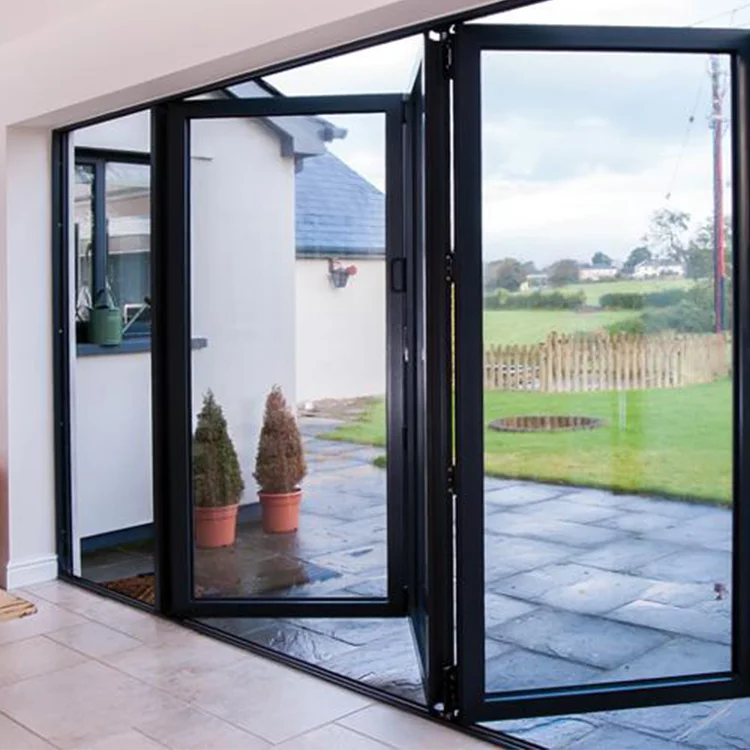 
Warranty Wholesale Exterior Patio Black Folding Aluminum Frame Glass Stack Bifold Door In China 