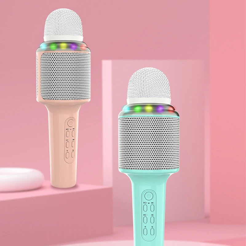 Handheld Kids Singing Machine Micro Karaoke Blue Tooth Mic Speaker Karaoke Microphone for Kids