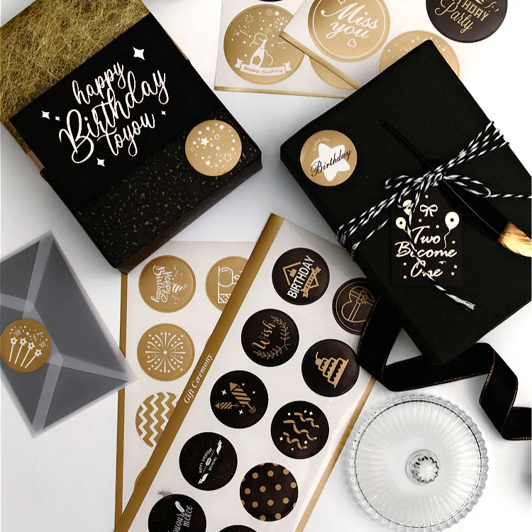 Custom Brand Logo Printed Waterproof Decorative Vinyl Die Cut Balloon Thank You Stickers