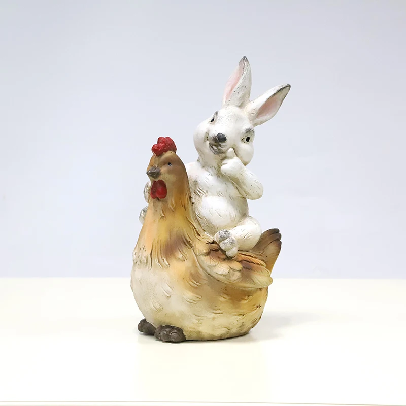 Redeco New Arrival Wholesale Garden Rabbit Statue Magnesia Crafts  Easter Bunny Magnesium oxide Crafts