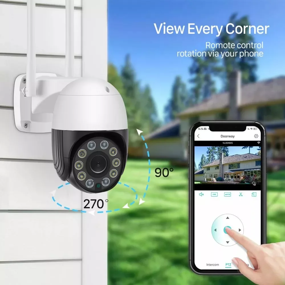 H.265 3MP iCSee XMEye Pro 4CH NVR Kits Outdoor Two Way Audio WiFi Network PTZ Camera NVR Kit Home CCTV Camera System