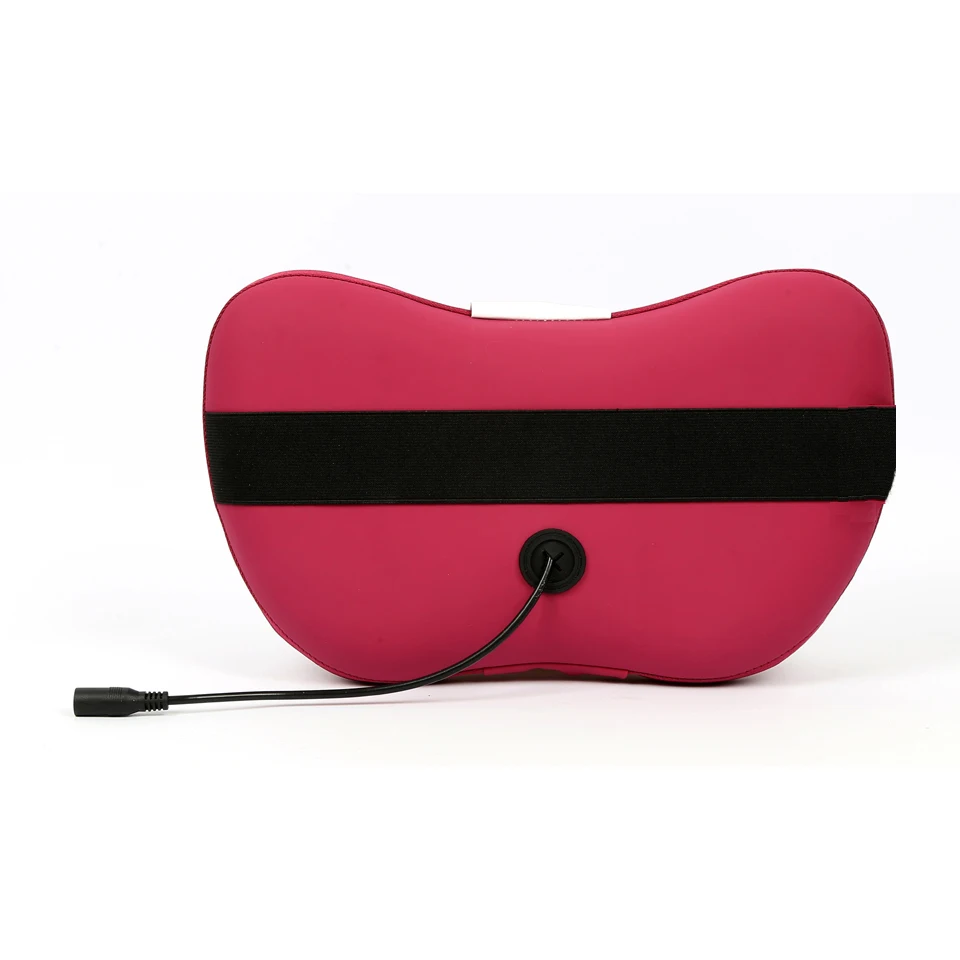 Массажная подушка с электрическим подогревом, 4 насадки в рулоне, для глубокого вибрирования шиацу, всего тела, шеи, спины, для дома и автомобиля