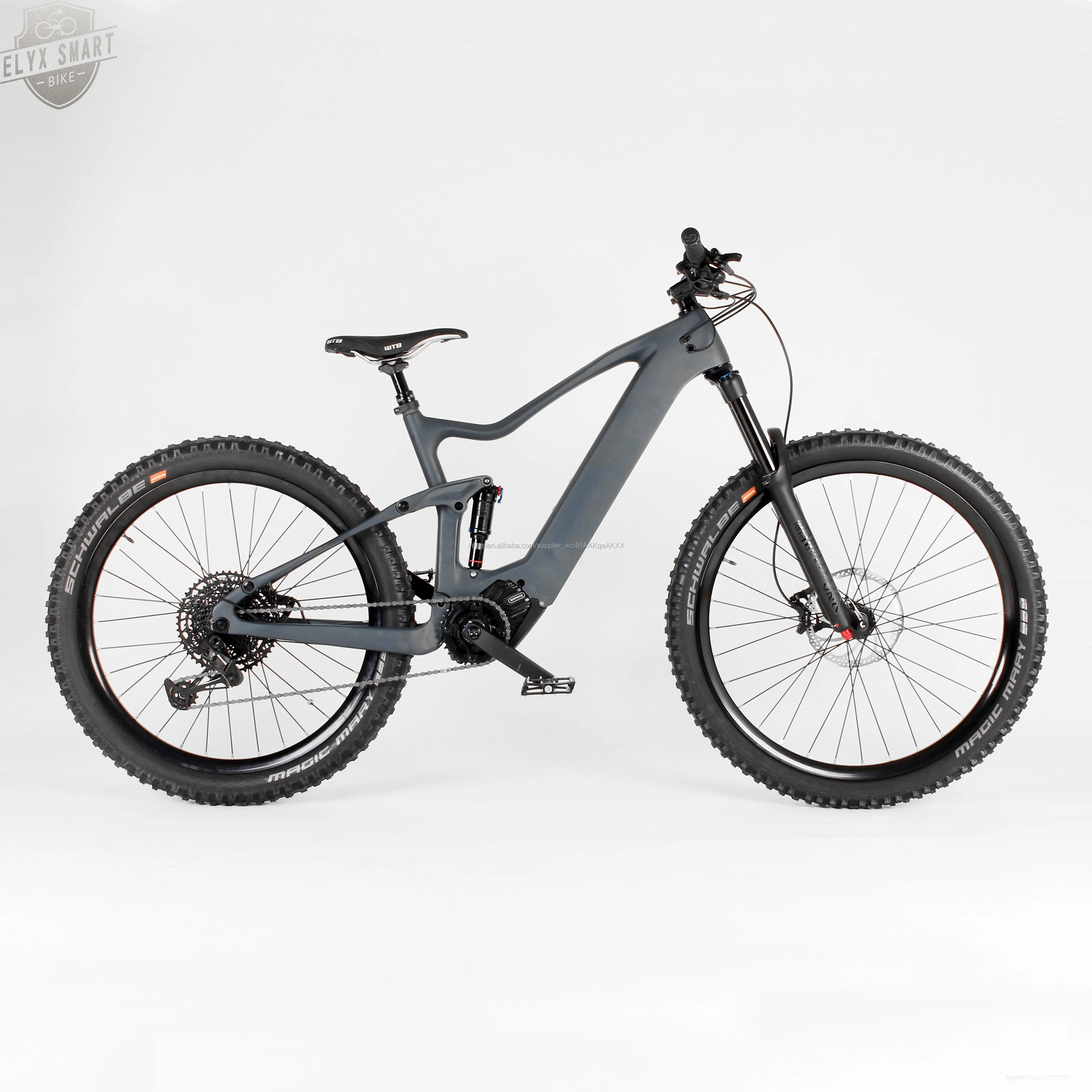 Elyx Смарт 2020 Новый углерода легкий вес MTB электрические велосипеды Enduro 48V Bafang Mid мотор полный Подвеска