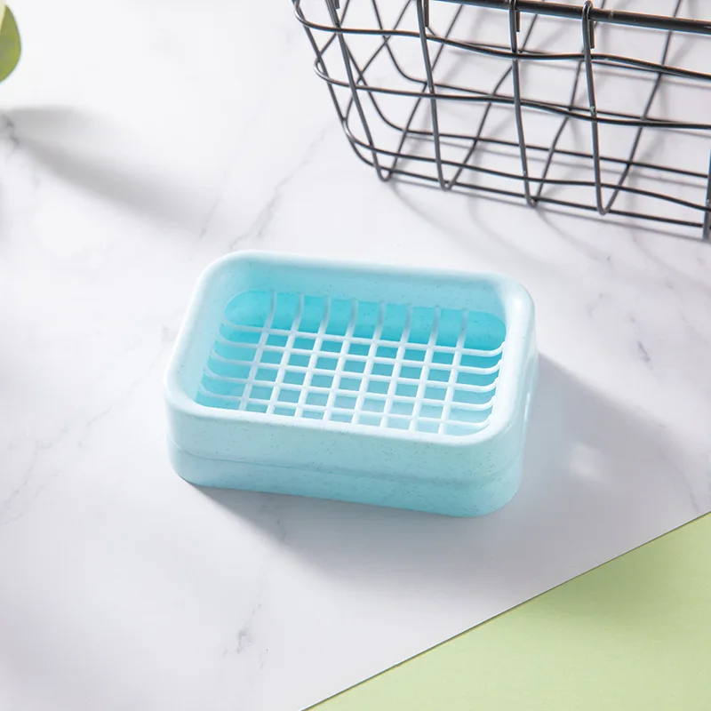 Double mesh soap box Hollow mesh drain High quality PP material soap box shelving for bathroom and toilet